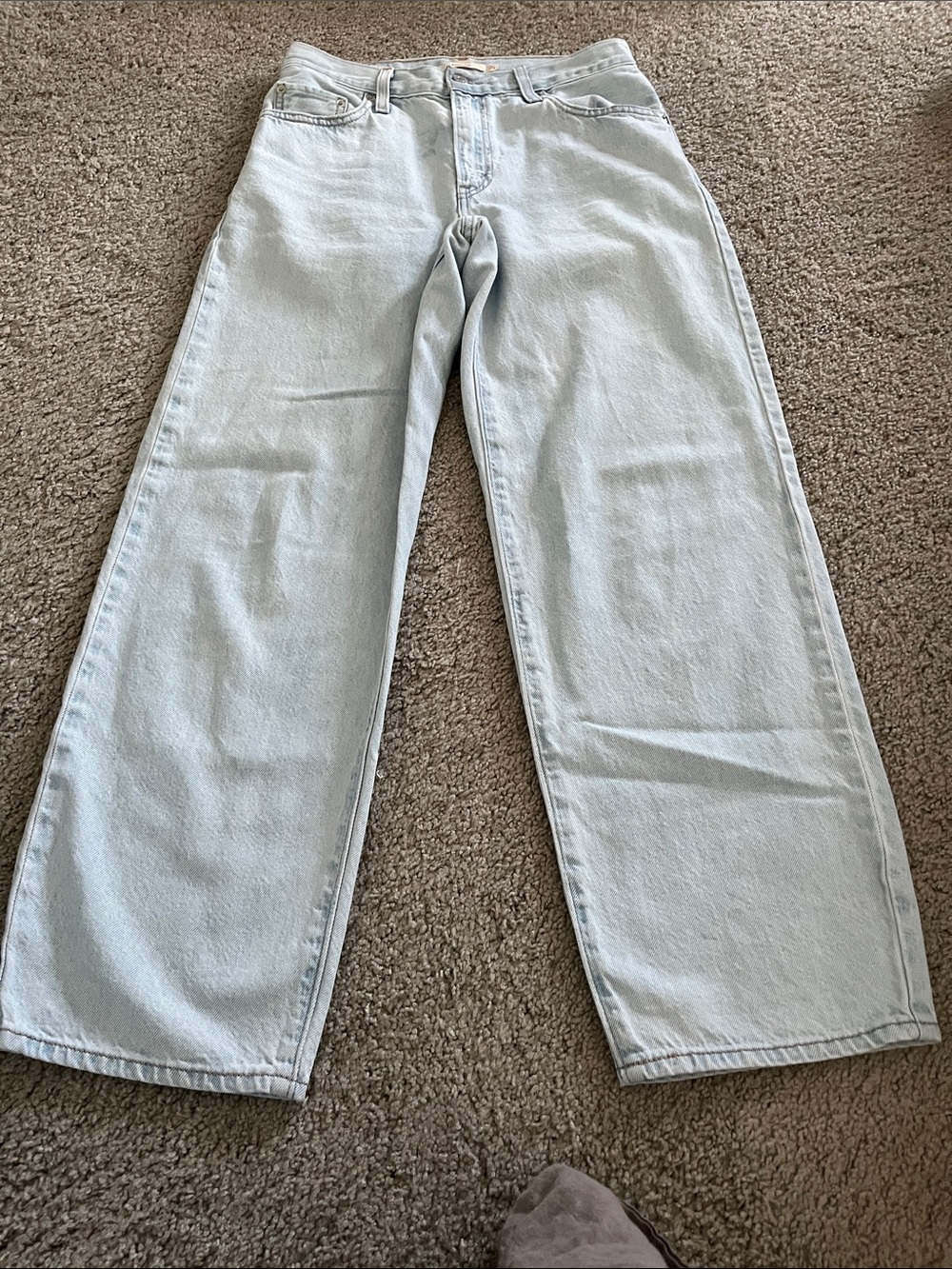 Levi's Light Wash Boyfriend Jeans - Pale Blue